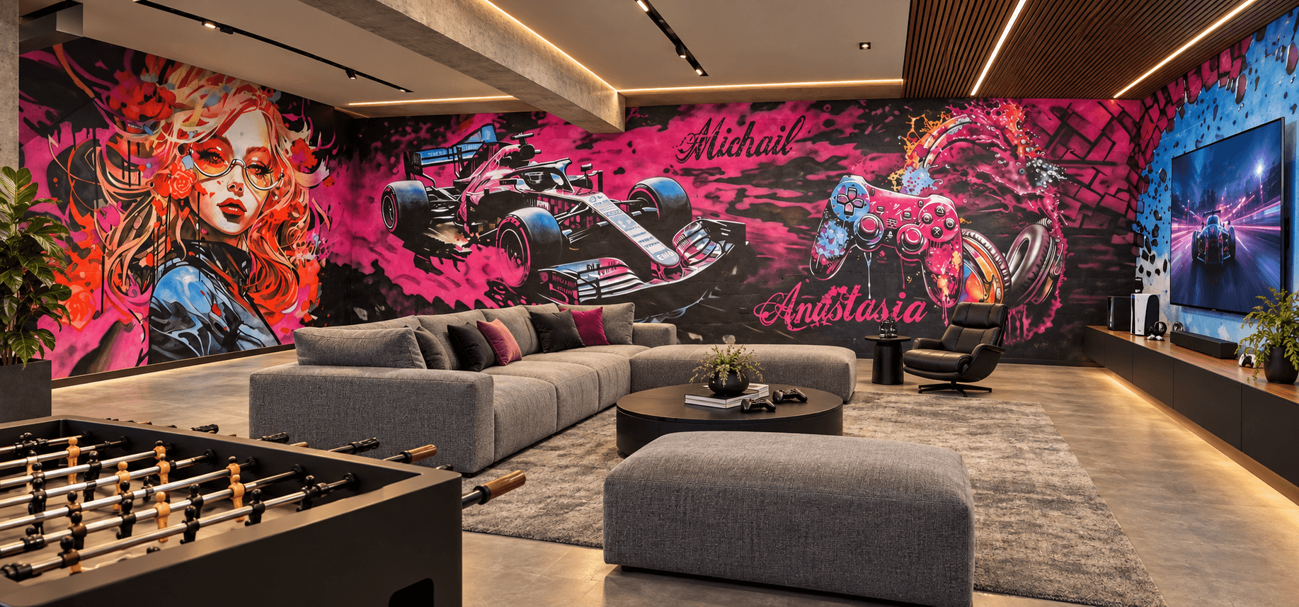 Jewel of Space - Bunker Mural - Basement Gaming