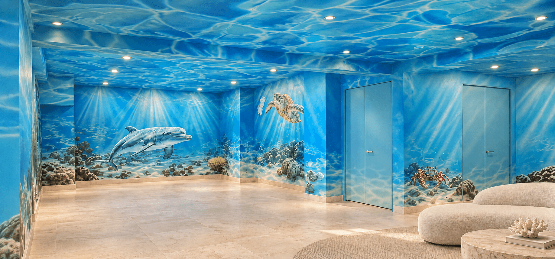 Underwater Art Mural - Bunkers & Home Interiors